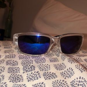 Clear Sunglasses with blue/purple lens